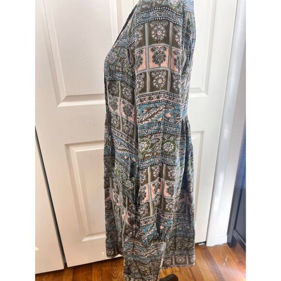 NWOT Anthropologie Sunner S Silk Boho Chic‎ Floral Peasant Dress - Picture 4 of 6